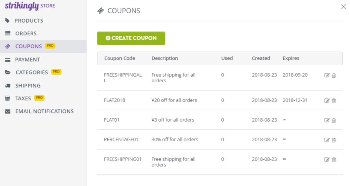Coupon Management Coupon Management